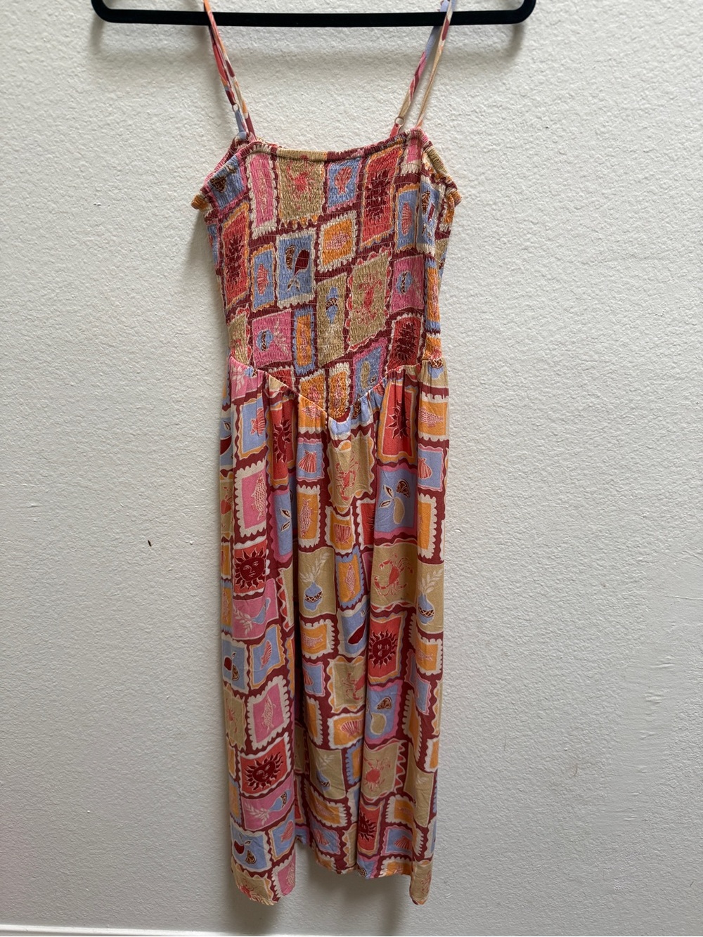 Patrons of Peace Patchwork Maxi Dress in Peach & Lilac - Picture 2 of 4